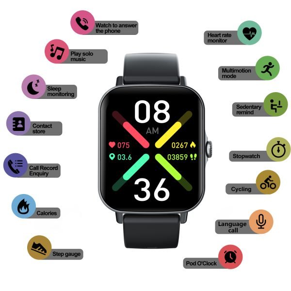 Smart Watch for Men Women, Smartwatch(Answer/Make Calls), HD Fitness Tracker,IP67 Waterproof 100+ Sport Mode Activity Tracker,Heart Rate SpO2 Sleep Monitor,iOS Android Compatible - Image 2
