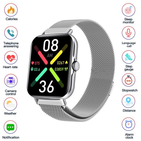 Smart Watch for Men Women, Smartwatch(Answer/Make Calls), HD Fitness Tracker,IP67 Waterproof 100+ Sport Mode Activity Tracker,Heart Rate SpO2 Sleep Monitor,iOS Android Compatible - Image 11