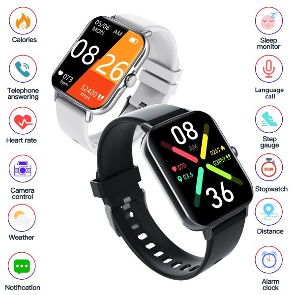 Smart Watch for Men Women, Smartwatch(Answer/Make Calls), HD Fitness Tracker,IP67 Waterproof 100+ Sport Mode Activity Tracker,Heart Rate SpO2 Sleep Monitor,iOS Android Compatible - Image 8