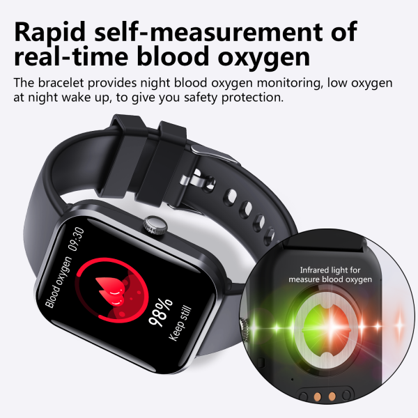 Smart Watch F96 E-Watch Full Touch Smart Watches for Android iOS Phones Compatible (Answer/Make Call) Smart Fitness Tracker Watch for Women Man Waterproof Smartwatch with Sleep/Heart Rate/sports/Step (Black) - Image 9