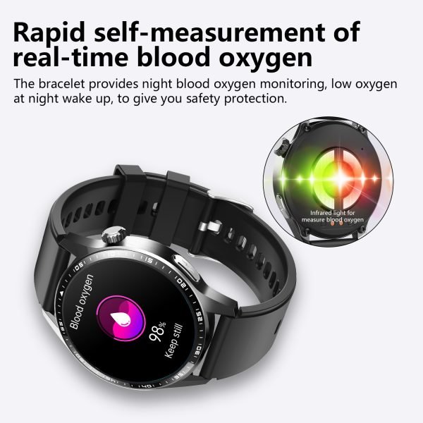 Smart Watch KNAX-F400 for Men Women [46mm], Bluetooth Call, 24/7 Heart Rate/SpO2/Sleep/Stress Level Monitor, 120+ Sports Modes, GPS Fitness Tracker, Water Resistant Smartwatch for Android/IOS - Image 8