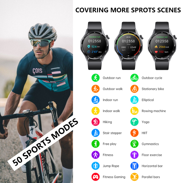 F61 Smart Watch: Ultimate Fitness Tracker, Heart Rate Monitor, Sleep Analyzer, and Smart Notifications - Elevate Your Lifestyle with Advanced Wearable Technology - Image 3