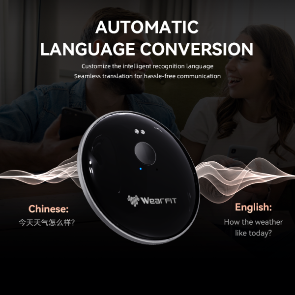 Black & White Language Translator Device -Real-time Voice Translation in 150 Languages, Portable Translator with App Integration for Instant communication - Image 4