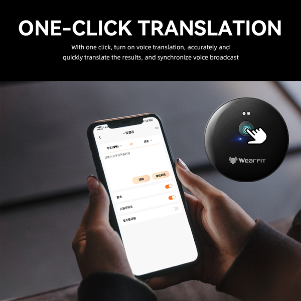 Black & White Language Translator Device -Real-time Voice Translation in 150 Languages, Portable Translator with App Integration for Instant communication - Image 5