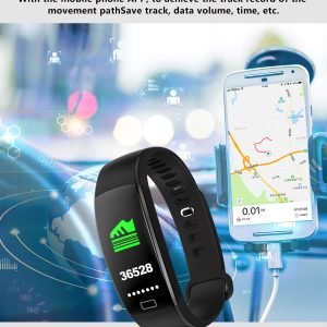 F64HR Smart Bracelet: Comprehensive Fitness Tracker with Heart Rate Monitor, Sleep Analyzer, Activity Tracking, and Smart Notifications - Stay Informed and Active Every Day